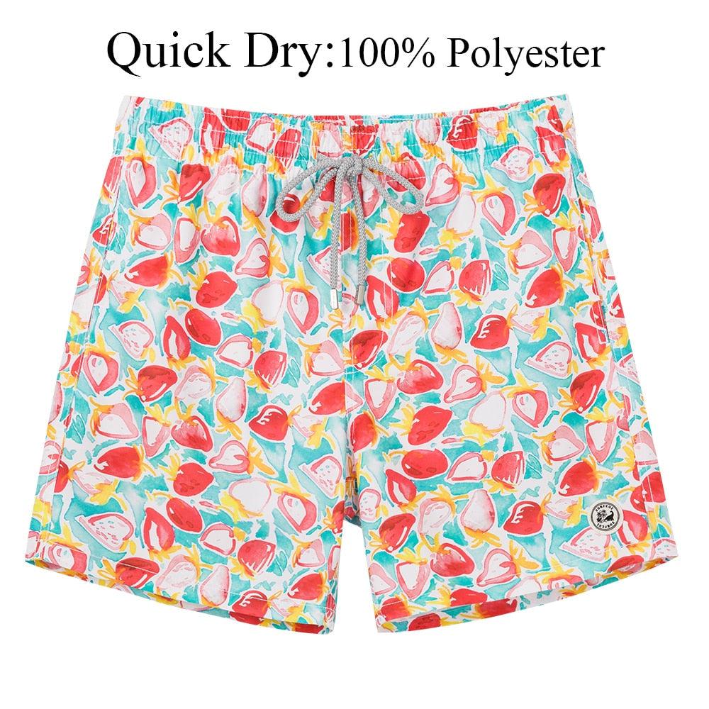 Men's Swim Shorts Quick Dry Beach Board Shorts with Mesh Lining New Summer Swimwear Surfing Swim Trunks for Men Men's Shorts Athletic Shorts Men's Spring and Summer Street Leisure Sports Drawstring Men's Short Stevvex