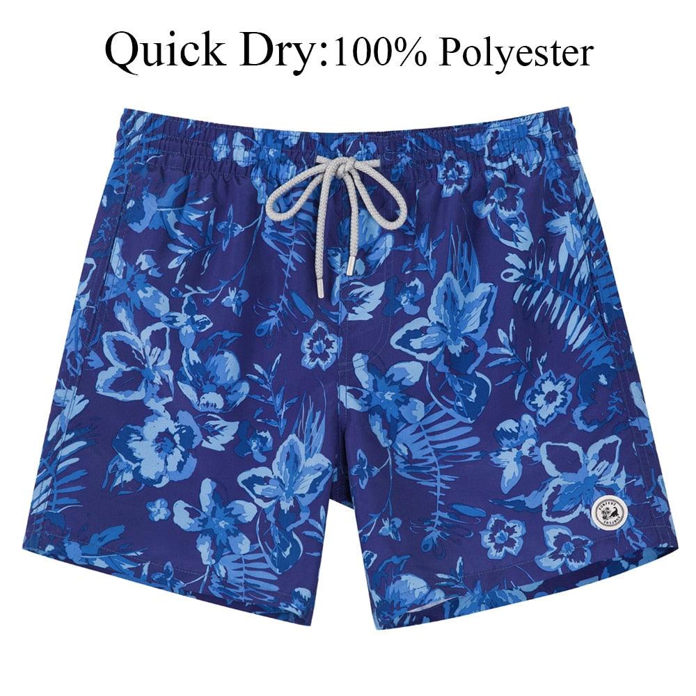 Men's Swim Shorts Quick Dry Beach Board Shorts with Mesh Lining New Summer Swimwear Surfing Swim Trunks for Men Men's Shorts Athletic Shorts Men's Spring and Summer Street Leisure Sports Drawstring Men's Short Stevvex