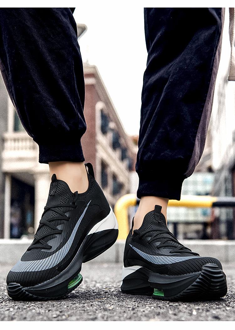 Men's Training Sports Lightweight Orange Sneakers Air Cushion Mesh Tennis Sports Shoes Outdoor Non-Slip Wear-Resistant Casual Shoes Running Walking Athletic Mens Basketball Sneakers Stevvex