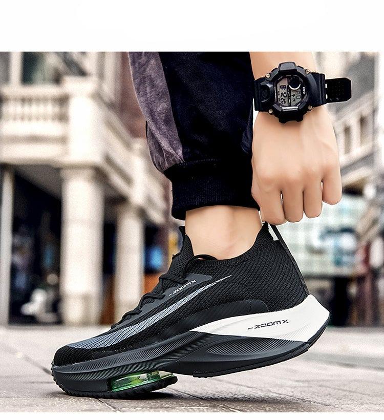 Men's Training Sports Lightweight Orange Sneakers Air Cushion Mesh Tennis Sports Shoes Outdoor Non-Slip Wear-Resistant Casual Shoes Running Walking Athletic Mens Basketball Sneakers Stevvex