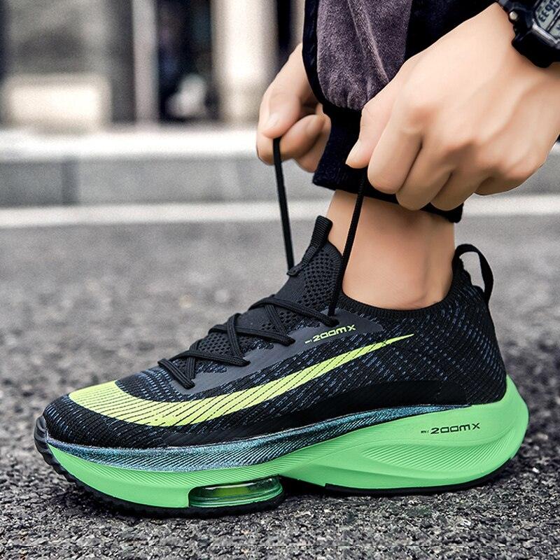 Men's Training Sports Lightweight Orange Sneakers Air Cushion Mesh Tennis Sports Shoes Outdoor Non-Slip Wear-Resistant Casual Shoes Running Walking Athletic Mens Basketball Sneakers Stevvex