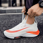 Men's Training Sports Lightweight Orange Sneakers Air Cushion Mesh Tennis Sports Shoes Outdoor Non-Slip Wear-Resistant Casual Shoes Running Walking Athletic Mens Basketball Sneakers Stevvex