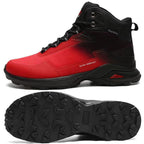 Men's Warm Boots Plush Snow Boots Outdoor Non-Slip Hiking Boots High Top Waterproof Sports Men's Winter Boots Snow Boots Warm Lined Non Slip Leather Shoes Stevvex