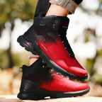 Men's Warm Boots Plush Snow Boots Outdoor Non-Slip Hiking Boots High Top Waterproof Sports Men's Winter Boots Snow Boots Warm Lined Non Slip Leather Shoes Stevvex