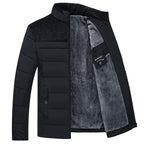 Men's Warm Winter Jacket Men's Casual Jacket Spring Autumn Fashion Jacket Comfortable Warm Thick Padded Jacket For Men Outdoor Adventure Jacket Stevvex