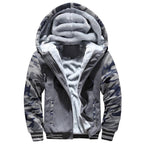 Men's Winter Jacket Camouflage Thick Warm Jackets Hooded Long Sleeve Jacket Man Casual Hoodies Men Winter Sweatshirt Warm Soft Jacket Men's Clothing Heavyweight Jacket Ideal Gift For Friends