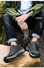 Men's Winter Lined Warm Cotton Shoes High-Top Outdoor Waterproof Casual Sports Shoes Non Slip Breathable Running Lightweight Casual Winter Comfortable Durable Shoes Stevvex