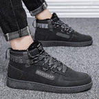 Men's Winter Lined Warm Cotton Shoes High-Top Outdoor Waterproof Casual Sports Shoes Non Slip Breathable Running Lightweight Casual Winter Comfortable Durable Shoes Stevvex