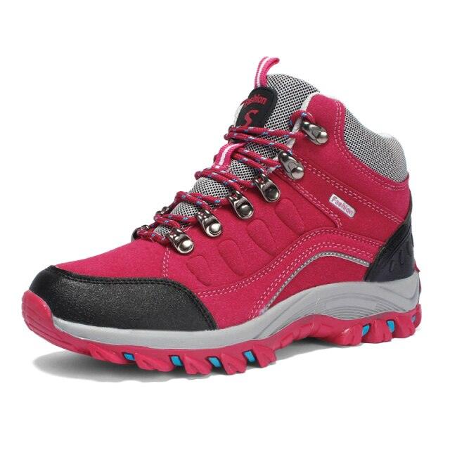 Men's Women's New Outdoor Climbing Hiking Sports Shoes Comfortable Breathable Wear-Resistant Men's Soft Casual Shoes Outdoor Walking Lace Up Anti-Slip Comfortable Ankle Booties Stevvex