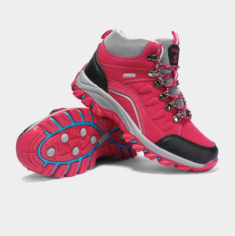 Men's Women's New Outdoor Climbing Hiking Sports Shoes Comfortable Breathable Wear-Resistant Men's Soft Casual Shoes Outdoor Walking Lace Up Anti-Slip Comfortable Ankle Booties Stevvex
