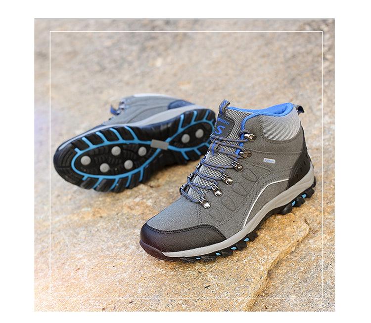 Men's Women's New Outdoor Climbing Hiking Sports Shoes Comfortable Breathable Wear-Resistant Men's Soft Casual Shoes Outdoor Walking Lace Up Anti-Slip Comfortable Ankle Booties Stevvex
