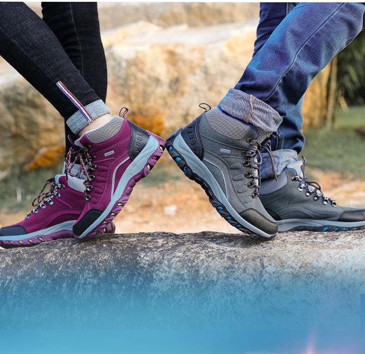 Men's Women's New Outdoor Climbing Hiking Sports Shoes Comfortable Breathable Wear-Resistant Men's Soft Casual Shoes Outdoor Walking Lace Up Anti-Slip Comfortable Ankle Booties Stevvex