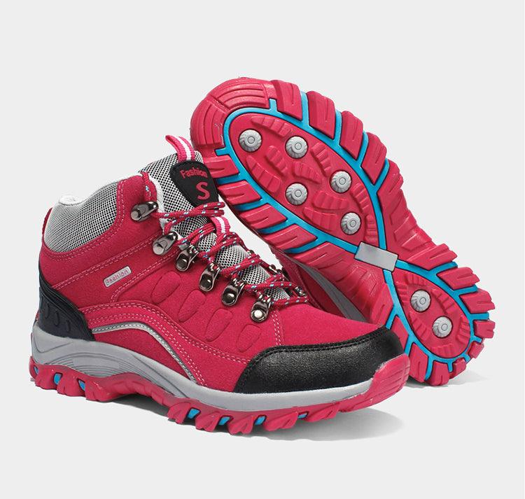 Men's Women's New Outdoor Climbing Hiking Sports Shoes Comfortable Breathable Wear-Resistant Men's Soft Casual Shoes Outdoor Walking Lace Up Anti-Slip Comfortable Ankle Booties Stevvex
