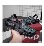 Men Sandals Summer Camouflage Hole Shoes Garden Shoes Outdoor Non-slip Beach Shoes Flat Sandals Home Slippers Unisex Garden Clogs Shoes Slippers Sandals For Mens Stevvex