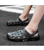 Men Sandals Summer Camouflage Hole Shoes Garden Shoes Outdoor Non-slip Beach Shoes Flat Sandals Home Slippers Unisex Garden Clogs Shoes Slippers Sandals For Mens Stevvex