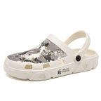 Men Sandals Summer Camouflage Hole Shoes Garden Shoes Outdoor Non-slip Beach Shoes Flat Sandals Home Slippers Unisex Garden Clogs Shoes Slippers Sandals For Mens Stevvex