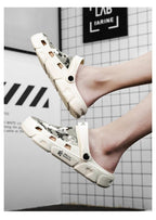 Men Sandals Summer Camouflage Hole Shoes Garden Shoes Outdoor Non-slip Beach Shoes Flat Sandals Home Slippers Unisex Garden Clogs Shoes Slippers Sandals For Mens Stevvex