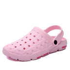 Men Sandals Summer Hole Shoes Rubber Tasteless Plastic Unisex Garden Shoes Black Beach Flat Men Sandals Non Slip Water Shoes Lightweight Home Slip On Walking Casual Holiday Shoes Stevvex