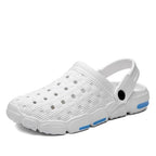 Men Sandals Summer Hole Shoes Rubber Tasteless Plastic Unisex Garden Shoes Black Beach Flat Men Sandals Non Slip Water Shoes Lightweight Home Slip On Walking Casual Holiday Shoes Stevvex