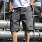 Men Shorts Casual Loose Sports Pants Overalls Men New Summer Fashion Beach Pants High Quality Shorts Men Summer Men's Outdoor Cargo Shorts Pocket Cotton Casual Half Pants Mid Waist Drawstring Loose Shorts