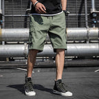 Men Shorts Casual Loose Sports Pants Overalls Men New Summer Fashion Beach Pants High Quality Shorts Men Summer Men's Outdoor Cargo Shorts Pocket Cotton Casual Half Pants Mid Waist Drawstring Loose Shorts