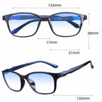 Men Stylish And Luxury Anti Blue Rays Eyeglasses Reading Eye Protection Glasses Antifatigue Computer Eyewear With Diopter +1.5 +2.0 +2.5 +3.0 +3.5 +4.0 Stevvex