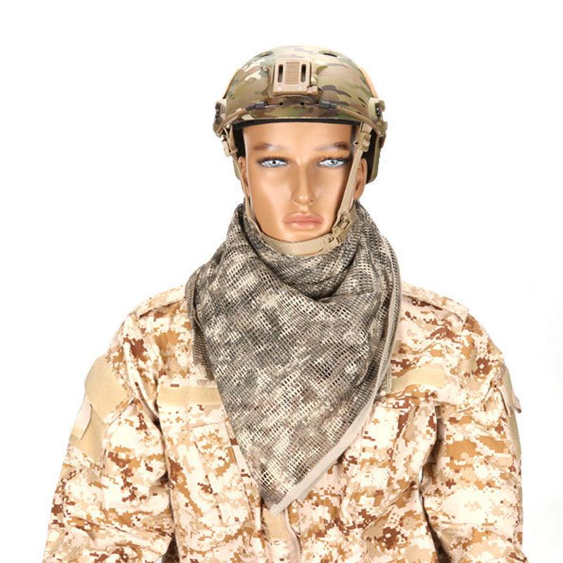 Men Tactical Military Keffiyeh Net Mesh Neck Scarf Shemagh Head Wrap Face Scarf Bandana Outfit Headband Black Motorcycle Balaclava Winter Sport Fishing Fleece Neck Warmer Windproof Dustproof Face Mask Scarf Men Hunting Skis Hiking Stevvex