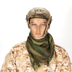 Men Tactical Military Keffiyeh Net Mesh Neck Scarf Shemagh Head Wrap Face Scarf Bandana Outfit Headband Black Motorcycle Balaclava Winter Sport Fishing Fleece Neck Warmer Windproof Dustproof Face Mask Scarf Men Hunting Skis Hiking Stevvex