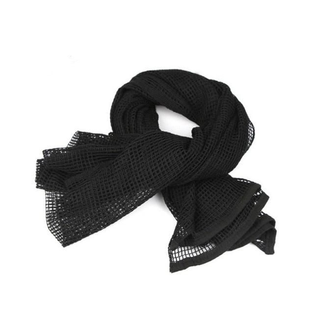 Men Tactical Military Keffiyeh Net Mesh Neck Scarf Shemagh Head Wrap Face Scarf Bandana Outfit Headband Black Motorcycle Balaclava Winter Sport Fishing Fleece Neck Warmer Windproof Dustproof Face Mask Scarf Men Hunting Skis Hiking Stevvex