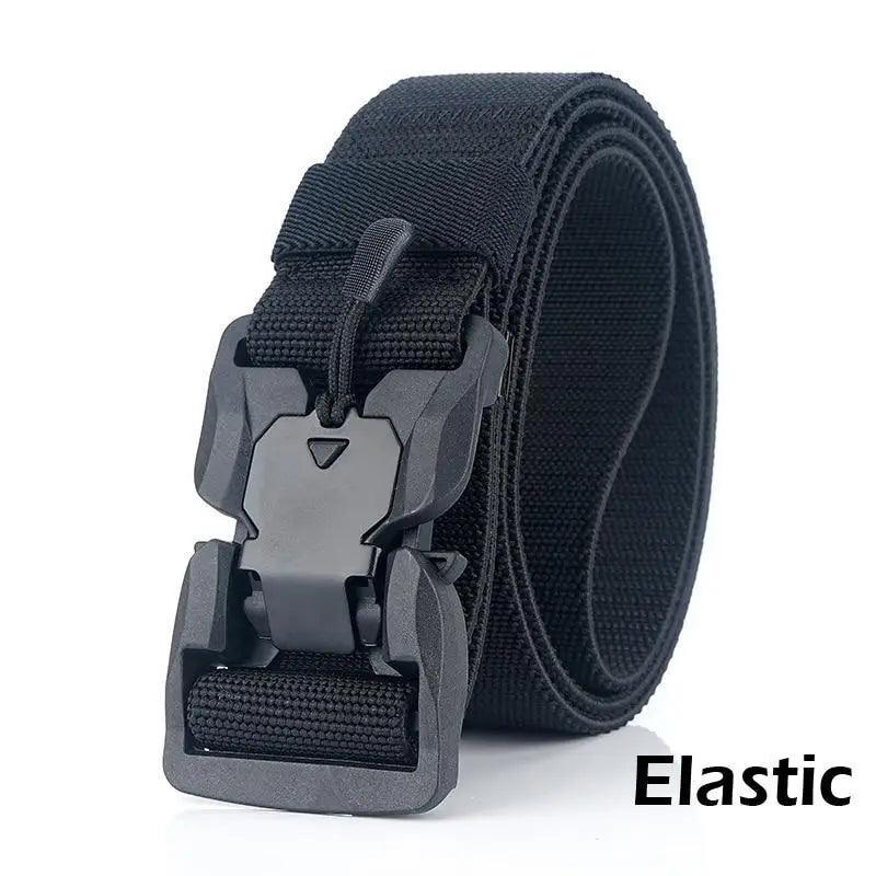 Men Tactical Quick Release Magnetic Buckle Belt Classic Soft Nylon Sports Duty Work Belts Stevvex