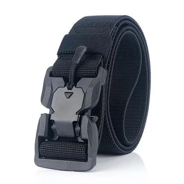 Men Tactical Quick Release Magnetic Buckle Belt Classic Soft Nylon Sports Duty Work Belts Stevvex