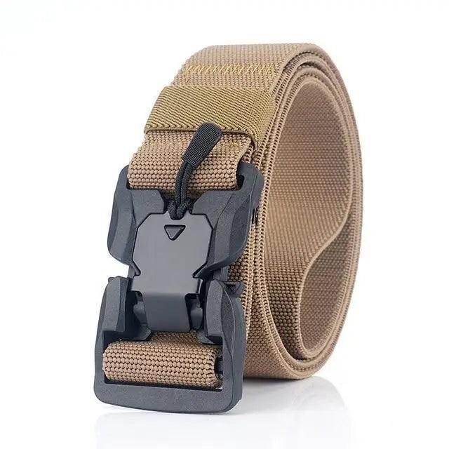 Men Tactical Quick Release Magnetic Buckle Belt Classic Soft Nylon Sports Duty Work Belts Stevvex