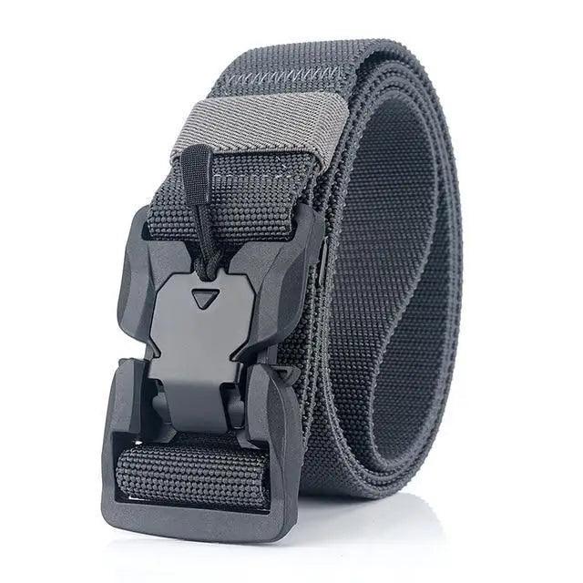 Men Tactical Quick Release Magnetic Buckle Belt Classic Soft Nylon Sports Duty Work Belts Stevvex