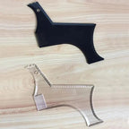 Men Transparent Modern Beard Shaping Tool  Lightweight And Flexible Fits All-In-One Styling Beard Comb Stevvex
