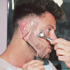 Men Transparent Modern Beard Shaping Tool  Lightweight And Flexible Fits All-In-One Styling Beard Comb Stevvex