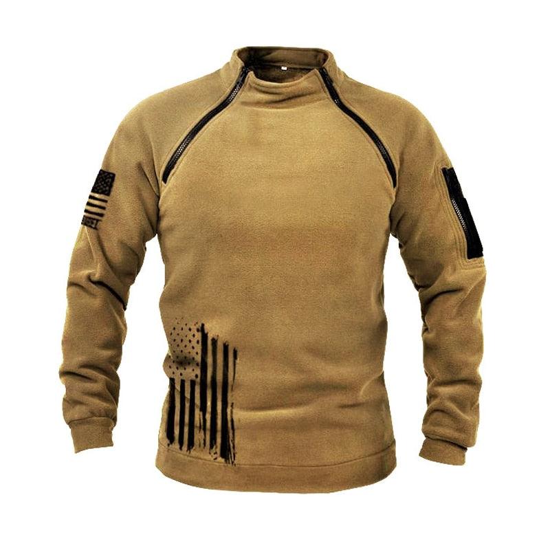 Men Unique Winter Fleece Jacket Lightweight Casual Tactical Outdoor Soft Jacket Men Spring Warm  Military Jacket Man Adventure Sport Clothes Windproof Stylish Jackets Stevvex