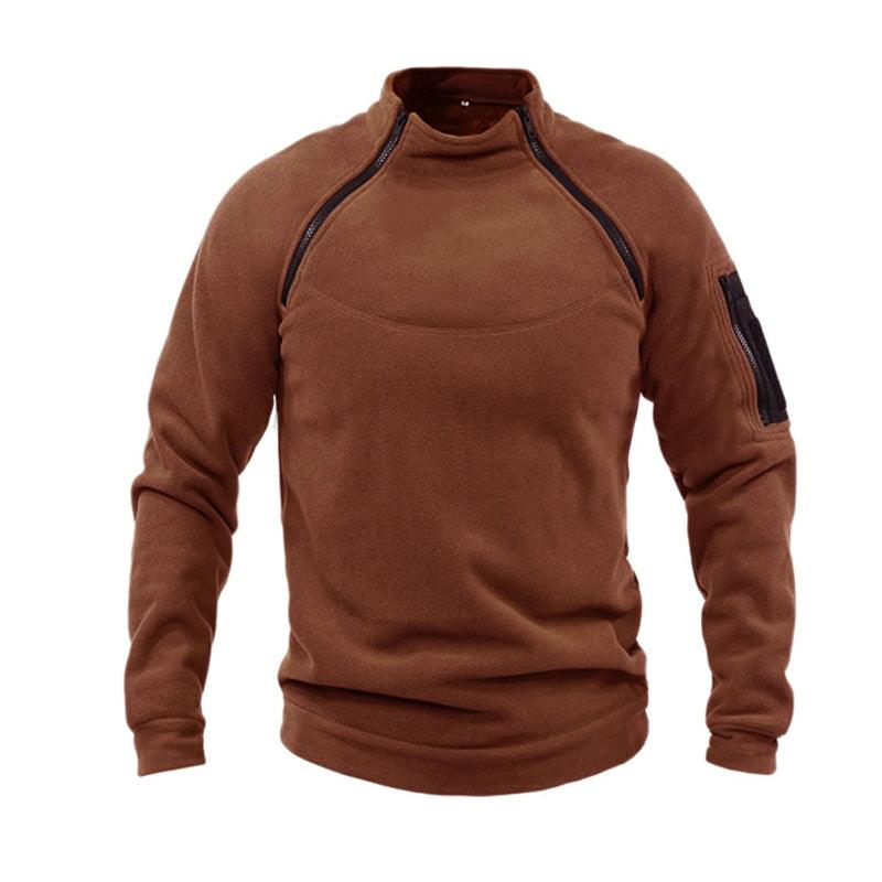 Men Unique Winter Fleece Jacket Lightweight Casual Tactical Outdoor Soft Jacket Men Spring Warm  Military Jacket Man Adventure Sport Clothes Windproof Stylish Jackets Stevvex