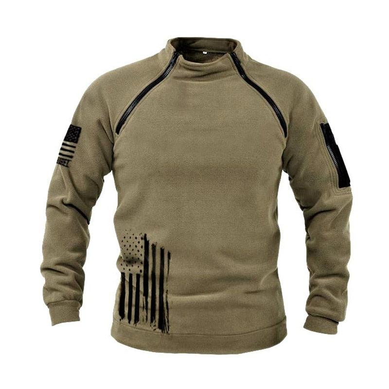 Men Unique Winter Fleece Jacket Lightweight Casual Tactical Outdoor Soft Jacket Men Spring Warm  Military Jacket Man Adventure Sport Clothes Windproof Stylish Jackets Stevvex