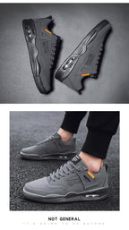Men White Casual Leather Fashion Sneakers Breathable Sports Running Shoes Leather Running Sport Air Cushion Outdoor Training Sneakers High Quality Design Stevvex