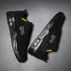 Men White Casual Leather Fashion Sneakers Breathable Sports Running Shoes Leather Running Sport Air Cushion Outdoor Training Sneakers High Quality Design Stevvex
