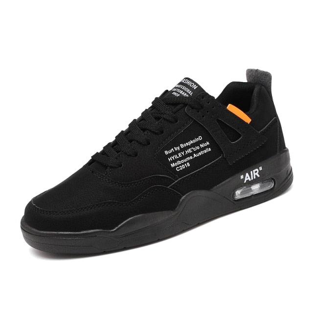 Men White Casual Leather Fashion Sneakers Breathable Sports Running Shoes Leather Running Sport Air Cushion Outdoor Training Sneakers High Quality Design Stevvex