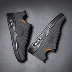 Men White Casual Leather Fashion Sneakers Breathable Sports Running Shoes Leather Running Sport Air Cushion Outdoor Training Sneakers High Quality Design Stevvex