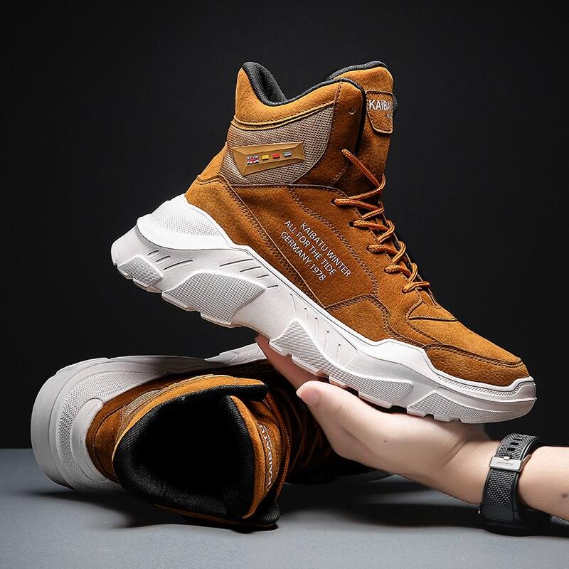 Men Winter Autumn Warm Modern High Tops Shoes Rubber Sole Running Sport Shoes High Quality Mesh Walking Jogging Non Slip Athletic Mens Sneakers Stevvex