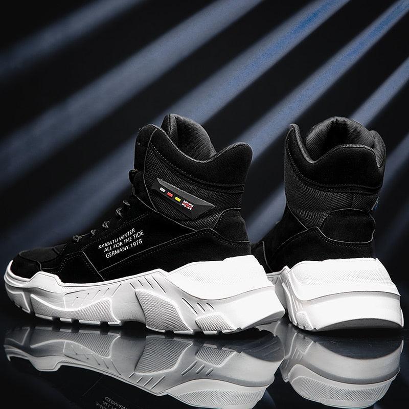 Men Winter Autumn Warm Modern High Tops Shoes Rubber Sole Running Sport Shoes High Quality Mesh Walking Jogging Non Slip Athletic Mens Sneakers Stevvex