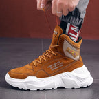 Men Winter Autumn Warm Modern High Tops Shoes Rubber Sole Running Sport Shoes High Quality Mesh Walking Jogging Non Slip Athletic Mens Sneakers Stevvex