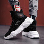 Men Winter Autumn Warm Modern High Tops Shoes Rubber Sole Running Sport Shoes High Quality Mesh Walking Jogging Non Slip Athletic Mens Sneakers Stevvex