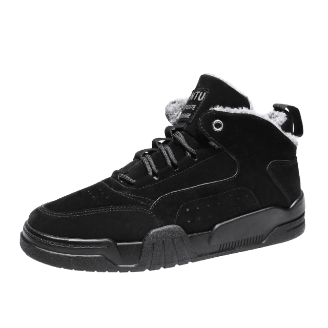 Men Winter Comfortable Shoes Warm Fur Snow Boots Ankle Winter Boots For Men Plush Sneakers High-Top Outdoor Snow Boots Water Resistant Shoes Anti-Slip Fully Fur Lined Casual Lightweight Shoes Stevvex