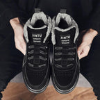 Men Winter Comfortable Shoes Warm Fur Snow Boots Ankle Winter Boots For Men Plush Sneakers High-Top Outdoor Snow Boots Water Resistant Shoes Anti-Slip Fully Fur Lined Casual Lightweight Shoes Stevvex