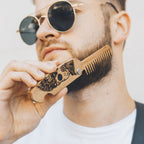 Wooden Beard Comb – Sugar Skull - SJB-DIAMOND ELITES