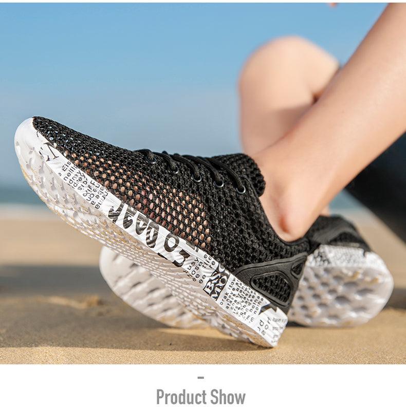 Mens Aqua Breathable Beach Quick Drying Water Shoes Outdoor Fishing Wading Shoes Water Sneakers Ultra Lightweight Breathable Walking Shoes Non Slip Athletic Fashion Sneakers Stevvex